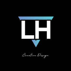 LH Letter Logo in Triangle -Modern Gradient Monogram for Branding & Identity Design