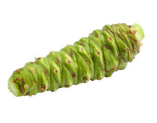 single wasabi root isolated on transparent png