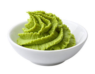 bowl of wasabi paste isolated on transparent png