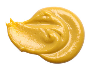 smear of mustard sauce isolated on transparent png