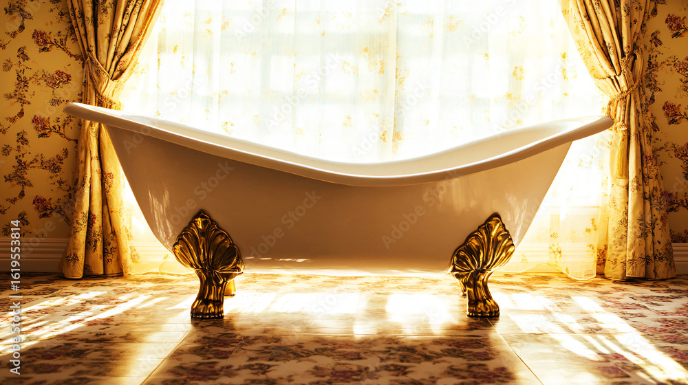 Poster playful zebra relaxing in a bathtub surrounded by bubbles creating a whimsical and fun scene