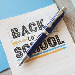 Back to School: Blue Pen on Notecard