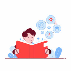 Child Reading AI-Enhanced Interactive Book