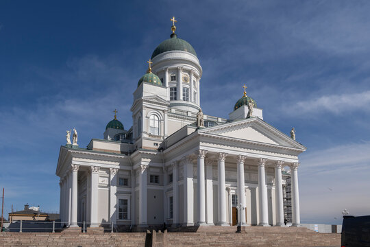 Helsinki Cathedral in Finland on a cloudy day