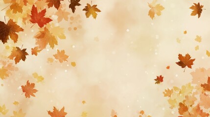 Autumn background with a autumn leaves, simple