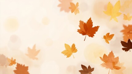 Autumn background with a autumn leaves, simple