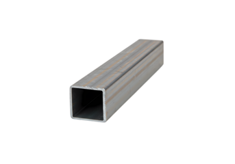 Square Steel Tube Metal Pipe Industrial Material Construction Element on Transparent background