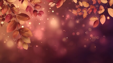 A gradient fall background, golden red to deep maroon