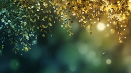 A gradient fall background, golden green to deep green