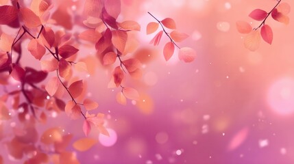 A gradient fall background, pastel pink to deep pink