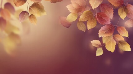 Autumn background with gentle swirls of leaves 