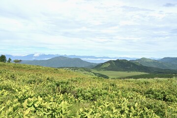 夏空と緑が広がる車山高原／長野県