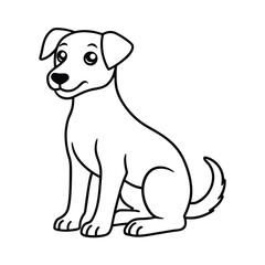 cute canine perched upright illustration