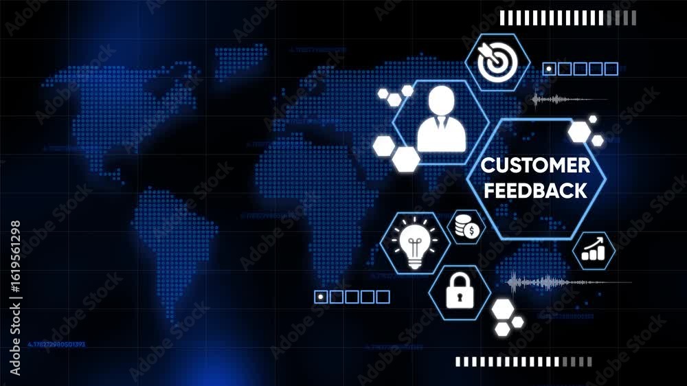 Poster global customer feedback network analyzing business data with information technology