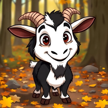 funny goat cartoon