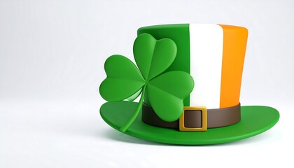 Green top hat with shamrock