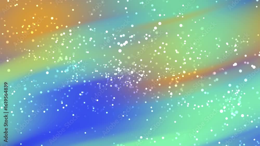 Poster abstracts particles_ colorful gradient background with sparkling bokeh particles flowing seamlessly 