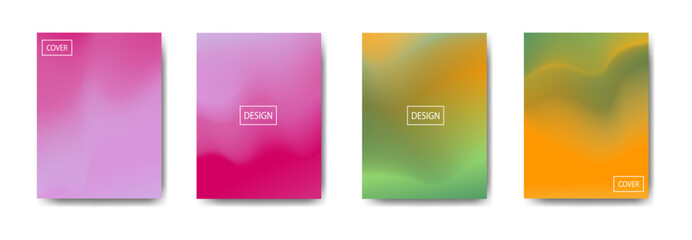 set of abstract background with beautiful gradation color, colorful background for poster flyer banner backdrop.vertical banner.cool fluid background vector illustration
