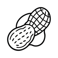 nut-snack peanuts vector graphic