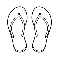 pair of flip flops outline clipart