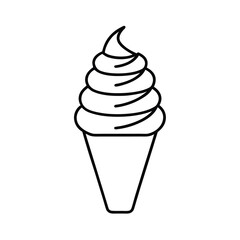 soft serve ice cream cone line art
