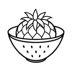 strawberry fruit in decorative bowl
