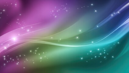 Fototapeta premium Abstract vibrant swirling colors, twinkling stars