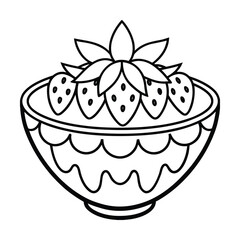 strawberry fruit in decorative bowl