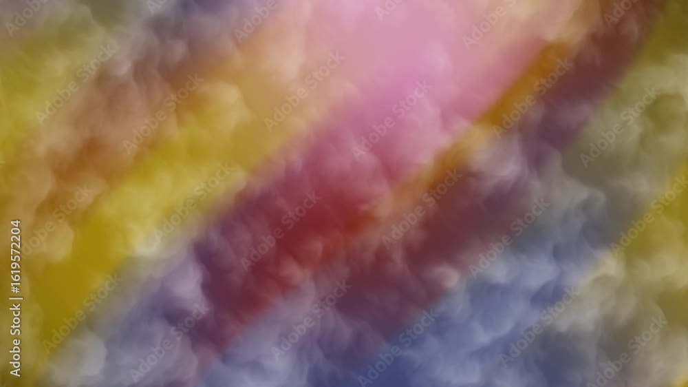 Poster abstracts smoke_ colorful cloudscape animation with vibrant streaks and soft textures for dynamic ba