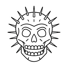 stylized pinhead skull vector clipart
