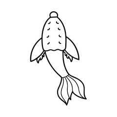 tasseled wobbegong outline vector