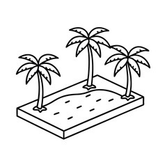 tropical pool oasis with palm trees