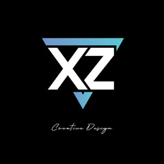 YZ Letter Logo in Triangle -Modern Gradient Monogram for Branding & Identity Design