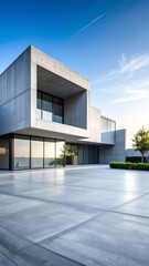 Modern concrete house exterior (4)