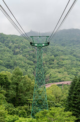 有珠山ロープウェイのロープ