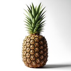 Fototapeta premium Vibrant pineapple against a minimalist background, perfect for food-related projects, health promotions, or tropical-themed designs.