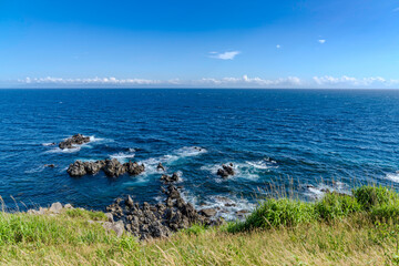 函館立街岬から見る海の風景