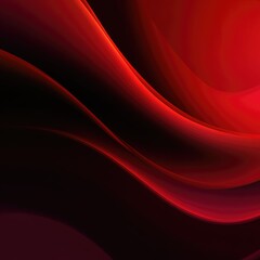 Obraz premium Abstract image featuring flowing, dark red and crimson curves against a black background, creating a dynamic and elegant visual effect