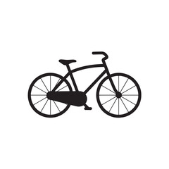 Fototapeta premium Black bicycle vector illustration transport vehicle