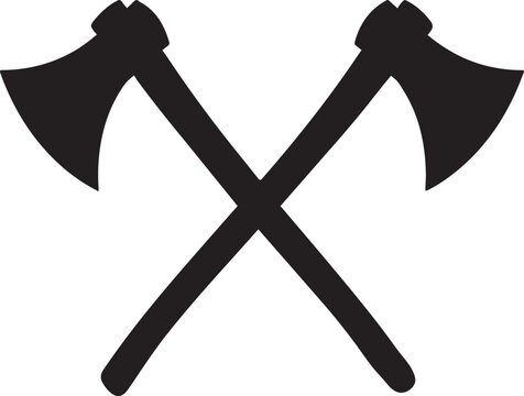 crossed black axes clip art preview