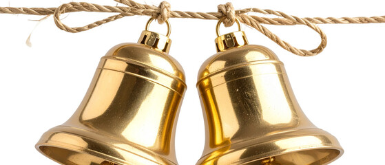 Christmas bells on a white background