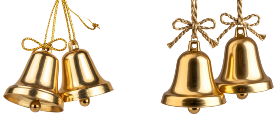 Christmas bells on a white background