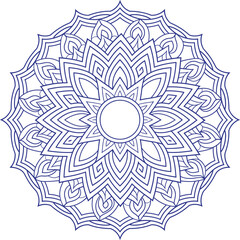 Intricate black mandala icon design
