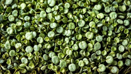 Broccoli Microgreens. Green fresh peas closeup background, healthy veg