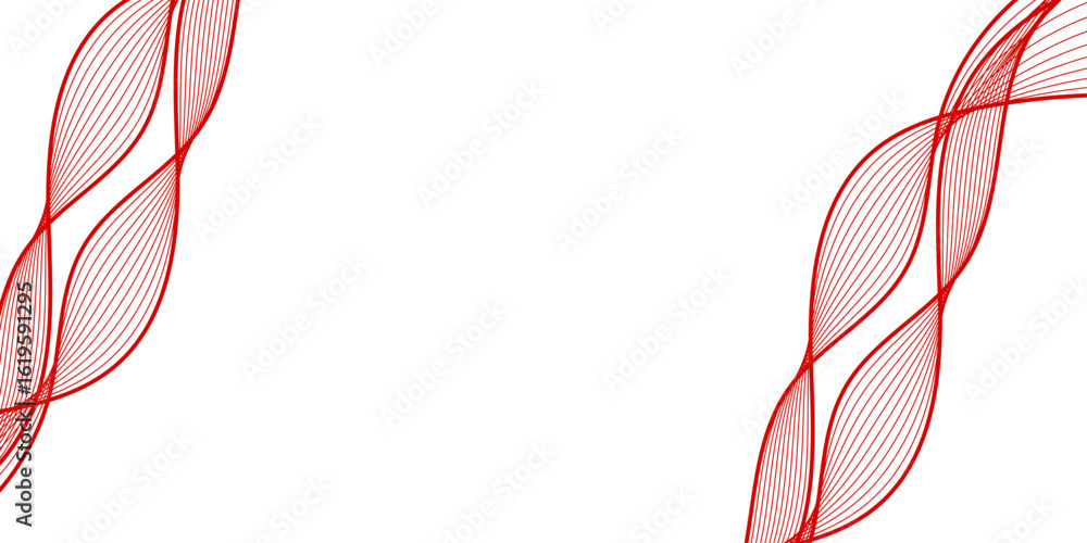 Poster abstract background with smooth dark-red flowing wave lines on a clean white backdrop diagonal flowi