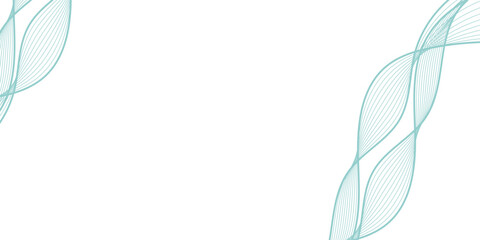 Abstract background with smooth aqua-blue flowing wave lines on a clean white backdrop diagonal flowing wave background. elegant design perfect for digital templates, business presentations, wallpaper