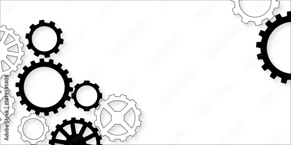 Poster vector background in the concept of technology. mechanical cog wheel concepts and ideas for digital 