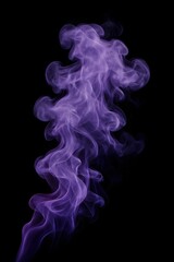 Obraz premium Ethereal Purple Smoke Swirling in the Air on a Dark Background Capturing the Essence of Mystery and Intrigue in Motion