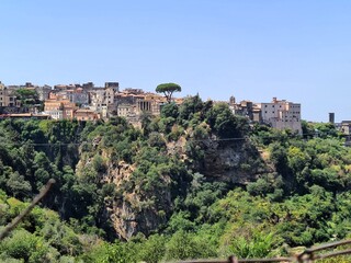 2022.07.24 Tivoli, Italy, an evocative image of the palaces and daily life in the village