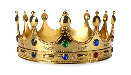 Gold crown with colorful gems